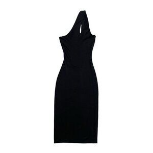 Cushnie Et Ochs Black Pencil Dress One Shoulder Twist SZ 0 NEW $1,495